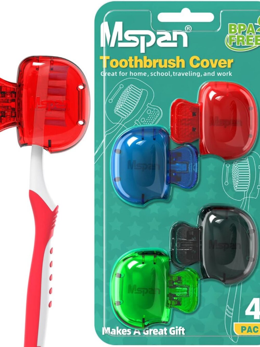 Toothbrush Head Cover Cap: Toothbrush Protector Brush Pod Case Protective Plasti
